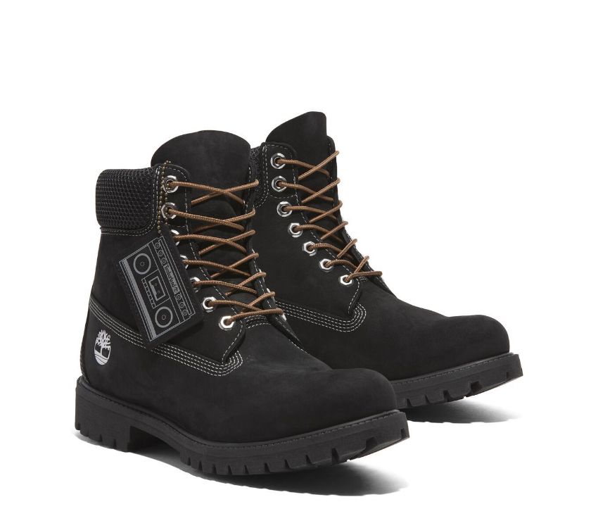 Timberland Men's Premium 6 Inch Lace Up Waterproof Boot, Black Nubuck, US 8 / EU 41.5 TIMBERLAND