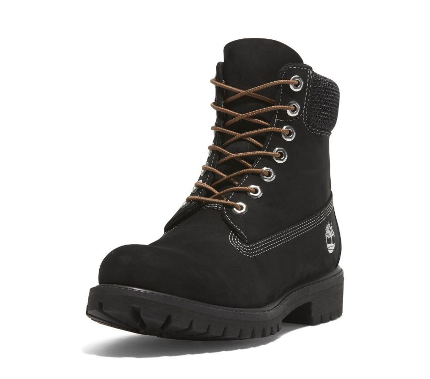 Timberland Men's Premium 6 Inch Lace Up Waterproof Boot, Black Nubuck, US 8 / EU 41.5 TIMBERLAND