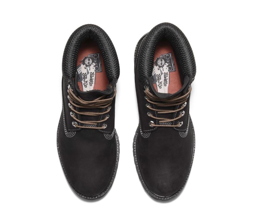 Timberland Men's Premium 6 Inch Lace Up Waterproof Boot, Black Nubuck, US 8 / EU 41.5 TIMBERLAND
