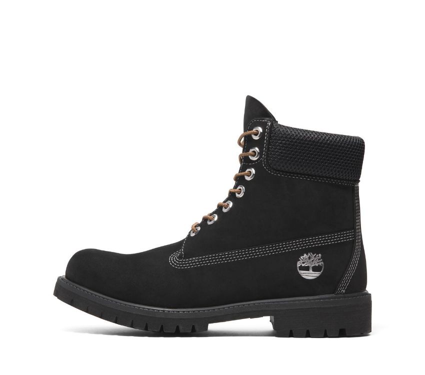 Timberland Men's Premium 6 Inch Lace Up Waterproof Boot, Black Nubuck, US 8 / EU 41.5 TIMBERLAND