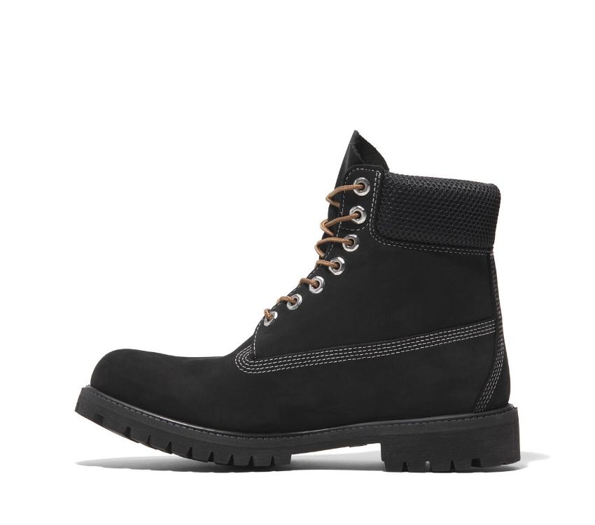 Timberland Men's Premium 6 Inch Lace Up Waterproof Boot, Black Nubuck, US 8 / EU 41.5 TIMBERLAND