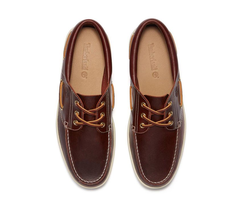 Timberland Men's Portofino Pier Boat Shoe, Burgundy Full Grain, US 9, EU 43 TIMBERLAND