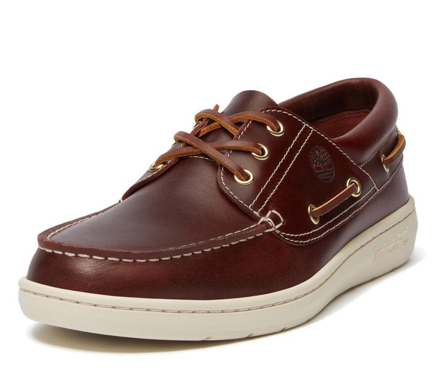 Timberland Men's Portofino Pier Boat Shoe, Burgundy Full Grain, US 9, EU 43 TIMBERLAND