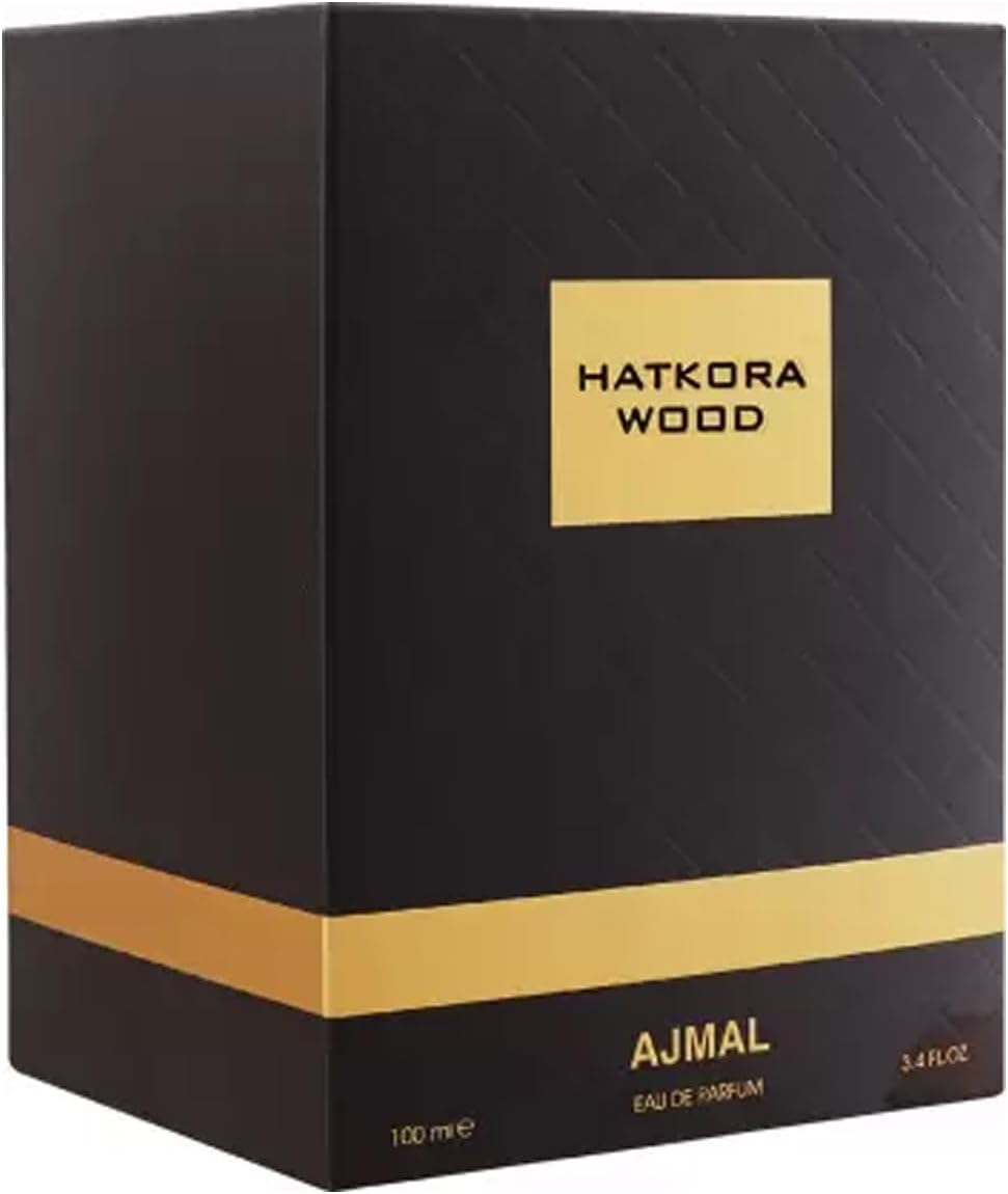 Ajmal Hatkora Wood EDP 100ml spray — saffron rose and woody notes, unisex perfume buy online Australia at Mr Bargain