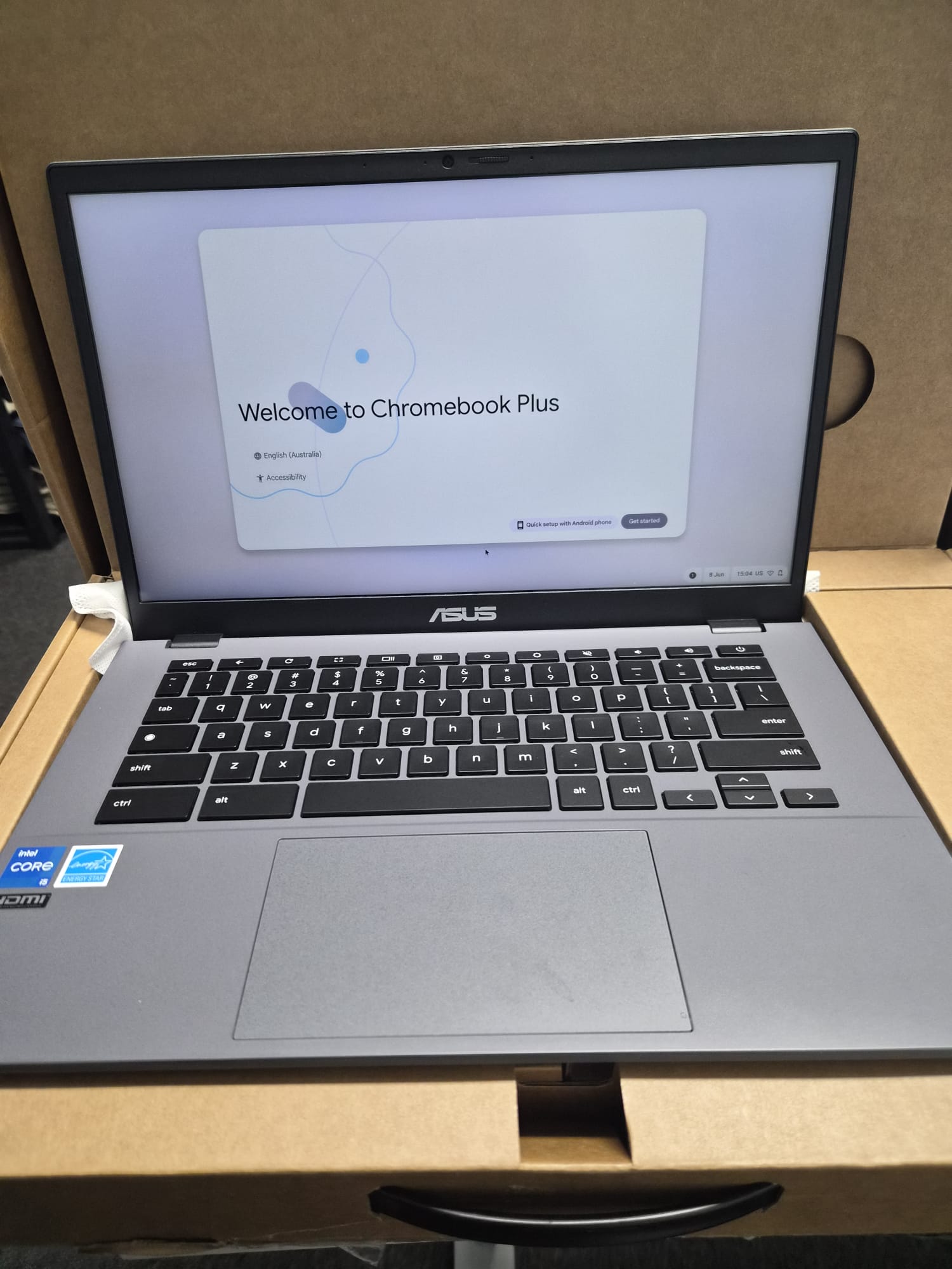 ASUS 14 Inch Chromebook Plus CX3402 Intel Core i5-1235U Processor 8GB RAM 256GB UFS Laptop- As New Condition ASUS