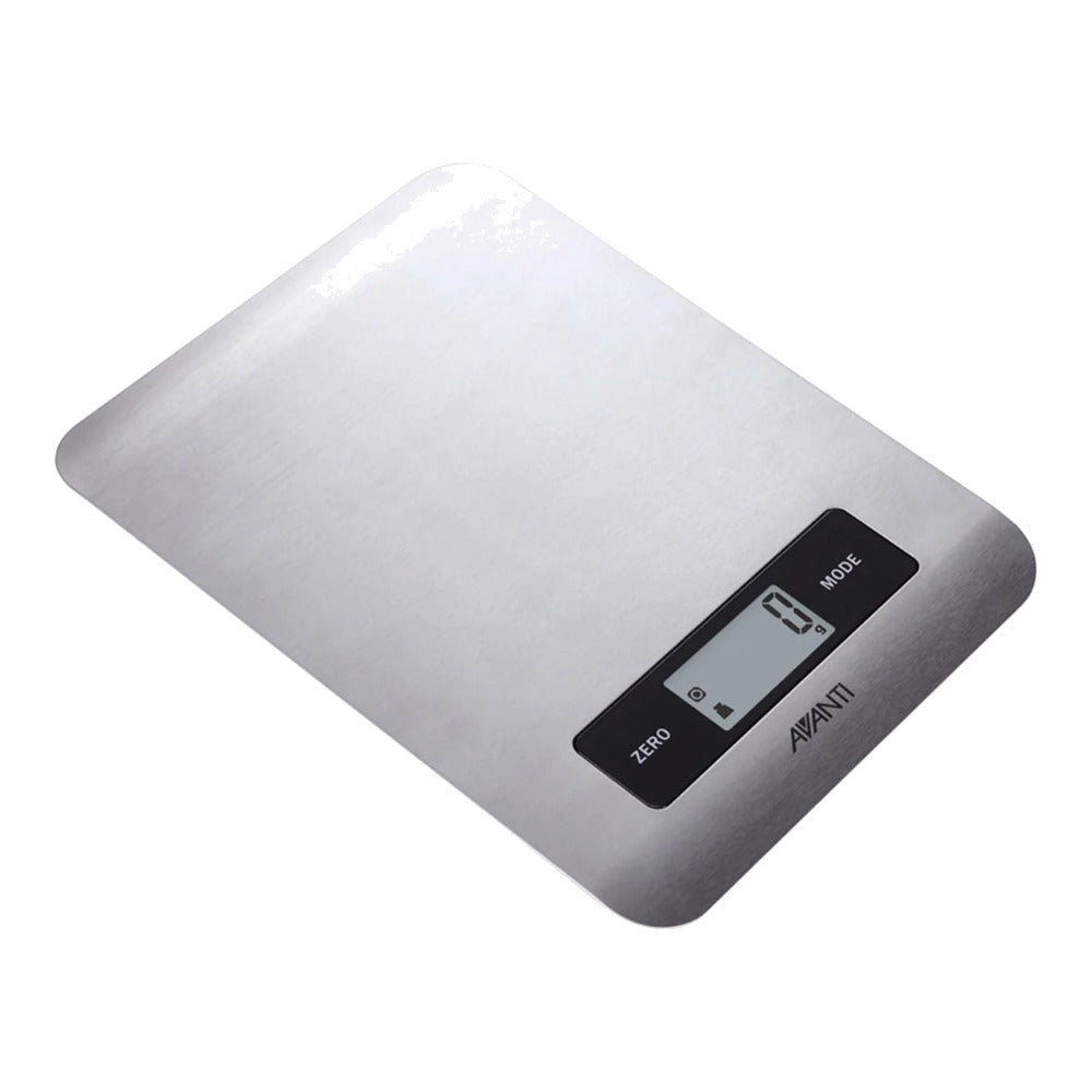 Avanti Ultra Slim Digital Kitchen Scale 5kg - Stainless Steel Avanti