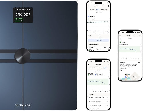 WITHINGS Body Comp - Scale for Weight and Complete Analysis, Wi-Fi & Bluetooth With Colour Screen, Digital Scale With Accurate Visceral Fat, Heart Health - Compatible With Apple Health - Excellent - Refurbished