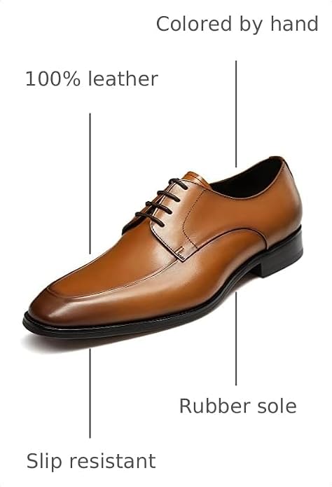 GIFENNSE Mens Leather Dress Shoes Mens Oxfords Formal Dress Shoes - 11 US GIFENNSE