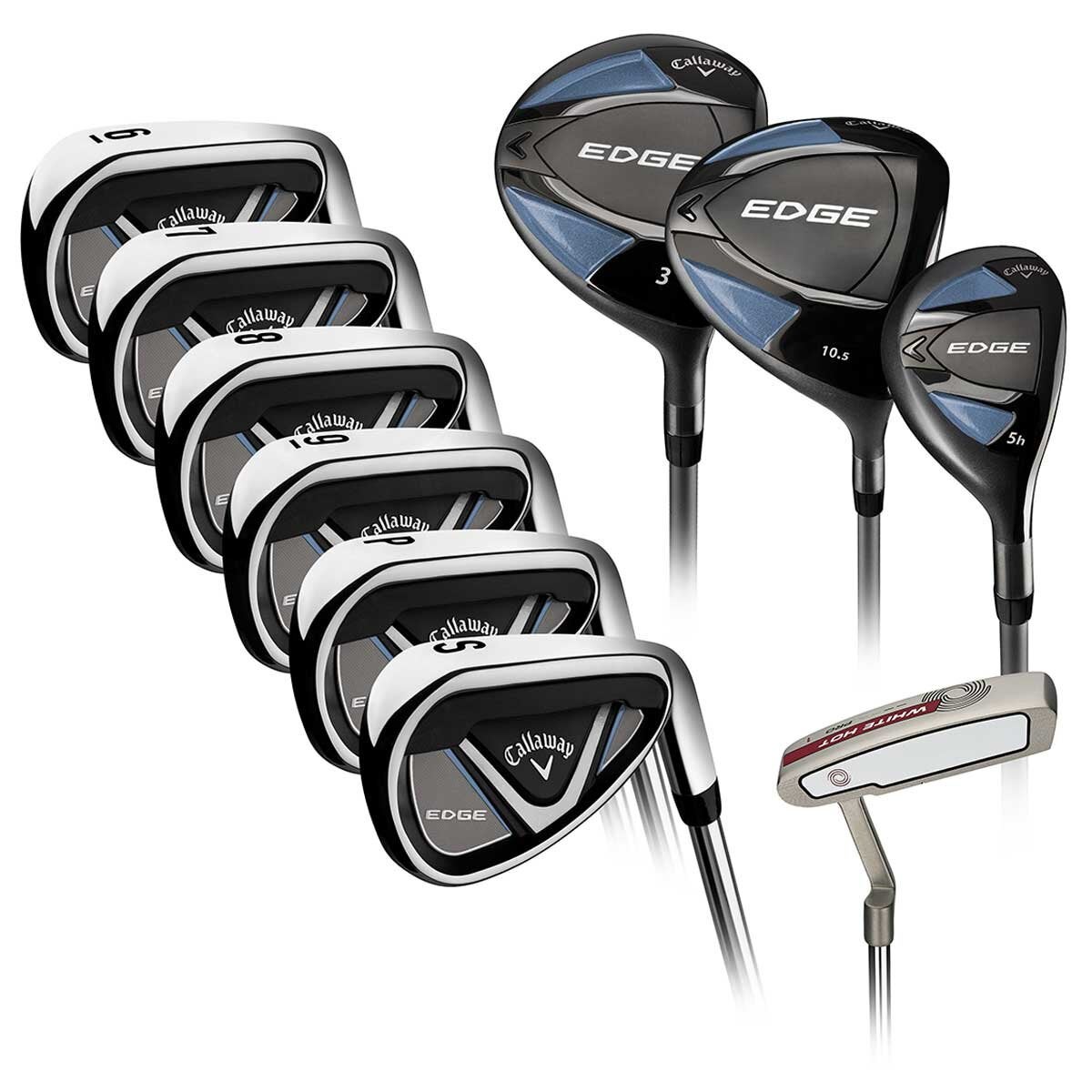 Callaway Edge Men's Right-Handed Regular Flex Golf Club Set - Black/Blue - Good Condition - Refurbished Callaway Edge