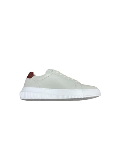 Calvin Klein Jeans Men's Chunky Cupsole Sneaker, Silver Birch/Cinnamon, EU 46 Calvin Klein
