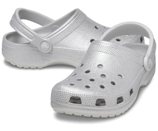 Crocs Unisex Classic Clog (Seasonal Colours), Silver Glitter, US M4/W6 - EU 36 CROCS