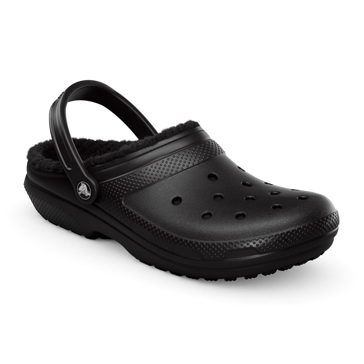 Crocs Unisex Classic Lined Clog, Black/Black, US M3/W5 - EU 34 CROCS