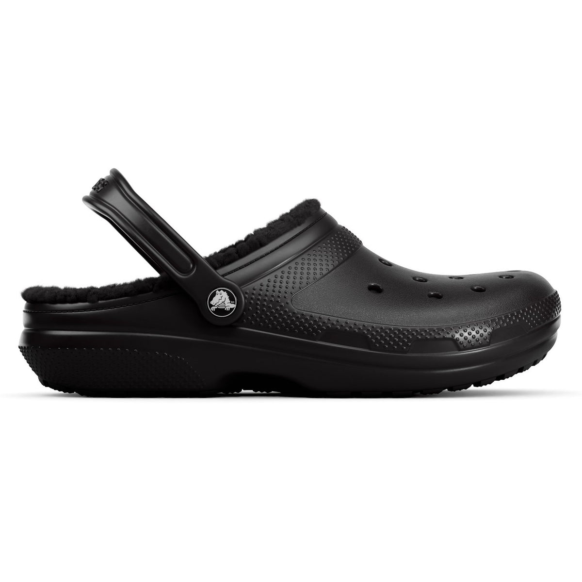Crocs Unisex Classic Lined Clog, Black/Black, US M3/W5 - EU 34 CROCS