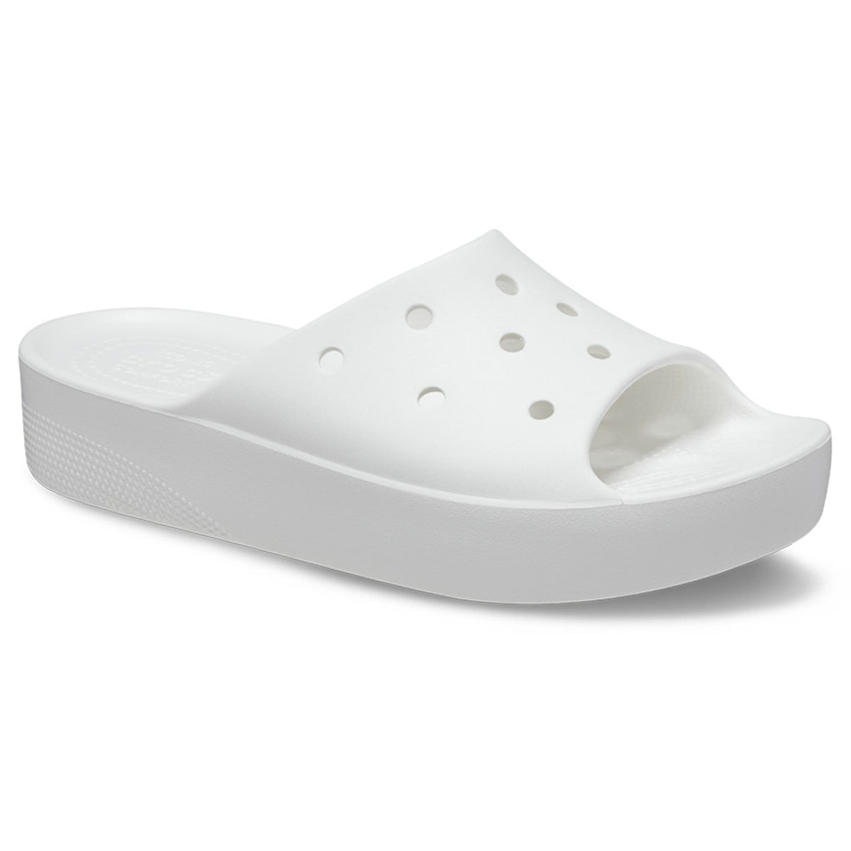 Crocs Women's Classic Platform Slide, White - EU 37 CROCS