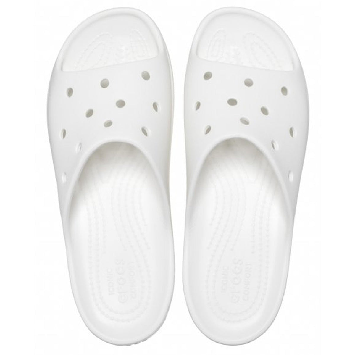 Crocs Women's Classic Platform Slide, White - EU 37 CROCS