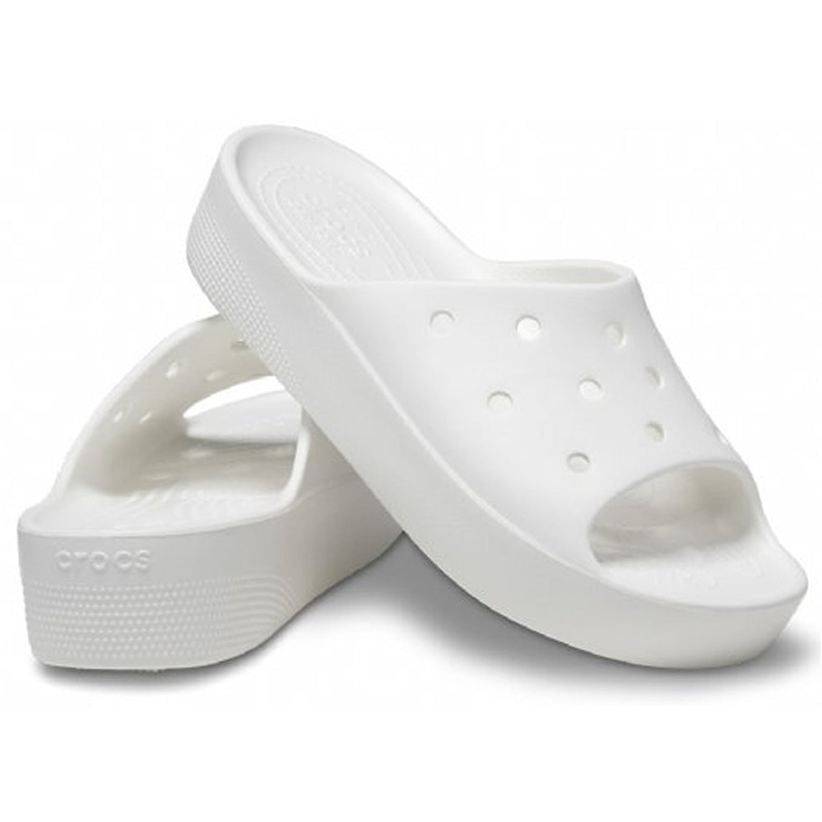 Crocs Women's Classic Platform Slide, White - EU 37 CROCS