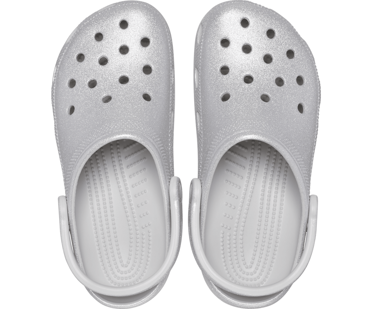 Crocs Unisex Classic Clog (Seasonal Colours), Silver Glitter, US M4/W6 - EU 36 CROCS