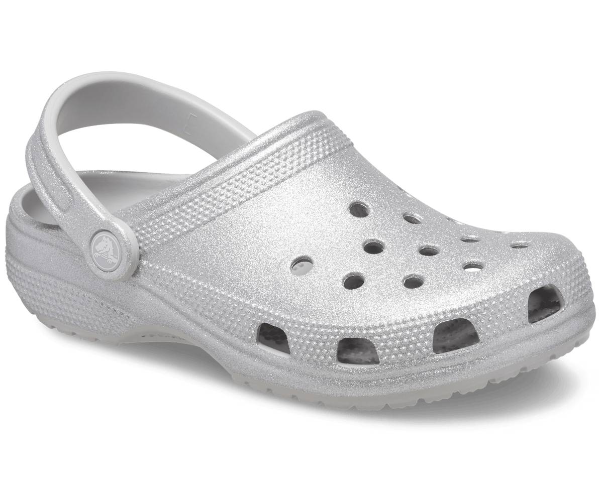 Crocs Unisex Classic Clog (Seasonal Colours), Silver Glitter, US M4/W6 - EU 36 CROCS