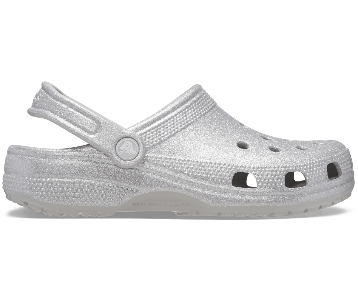 Crocs Unisex Classic Clog (Seasonal Colours), Silver Glitter, US M4/W6 - EU 36 CROCS
