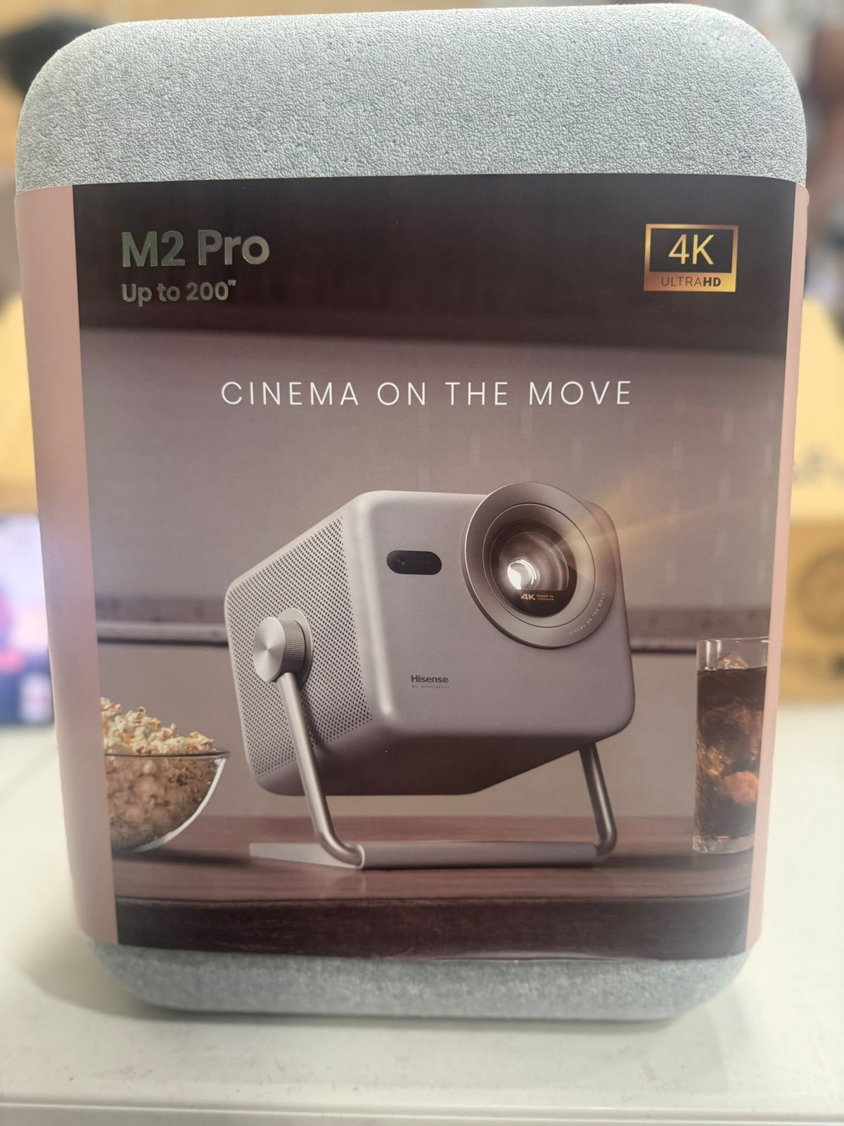 Hisense M2 Pro 4K TriChroma Laser Mini Projector - Titanium Grey - As New - Refurbished Hisense