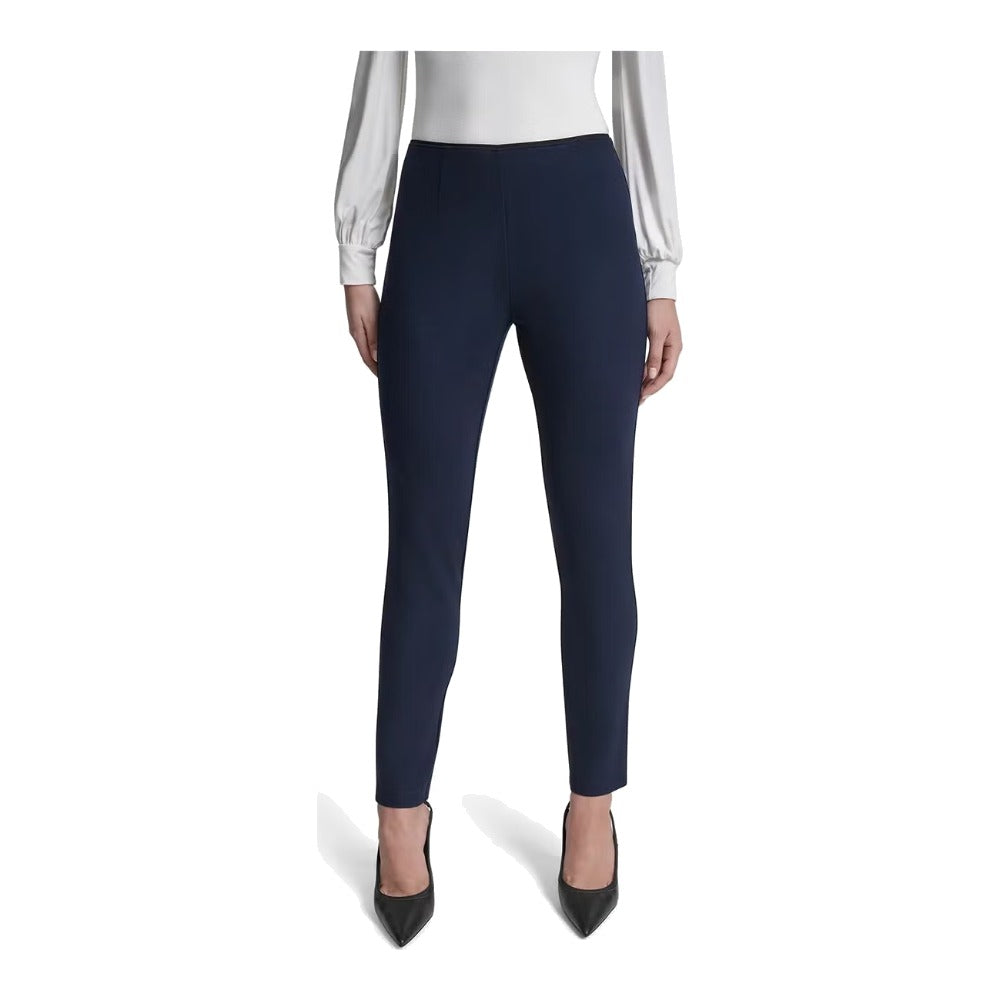 DKNY Women's Slim Leg Ponte Pant - Navy DKNY
