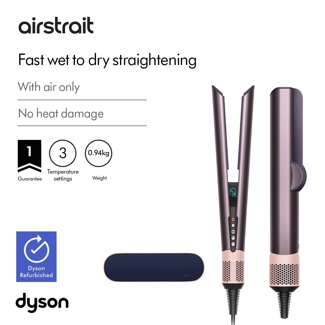 Dyson Airstrait Straightener and Dryer Jasper Plum - As New Condition Mrbargain