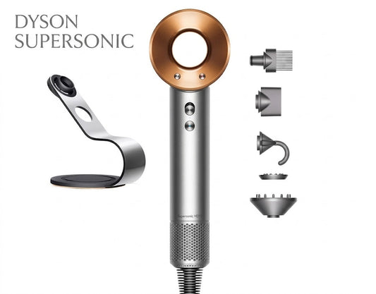 Dyson Supersonic Hair Dryer Bundle with Stand - Copper/Nickel - As New Condition Mrbargain