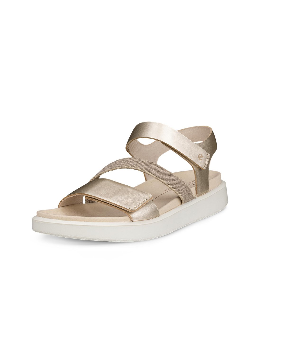 ECCO Women's Flowt 3-Strap Sandal, Pure White Gold, EU 40/US 9-9.5 ECCO