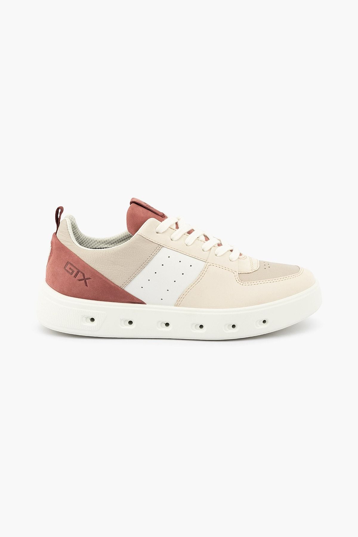 ECCO Street 720 Women's Leather Gore-Tex Sneaker, Multicolor Rose Dust/Cayote, EU 40 ECCO