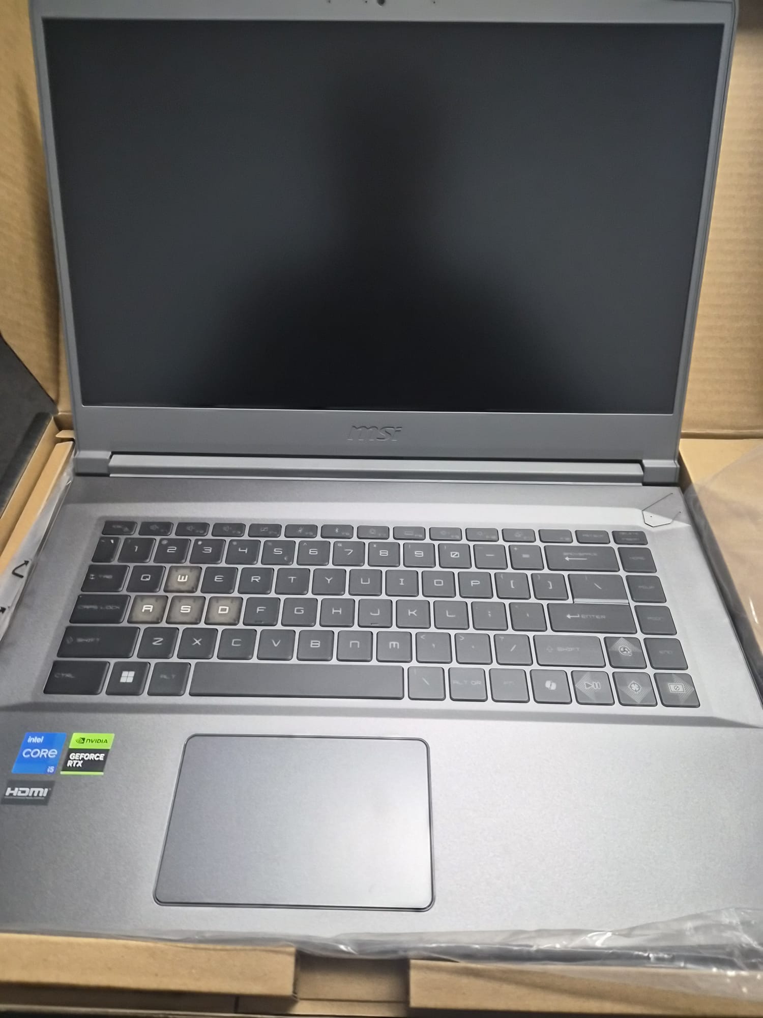 MSI Thin 15 B13UC-2443AU, 15" FHD 144Hz Gaming Laptop, Intel i5-13420H, 16GB DDR4, 512GB SSD, NVIDIA GeForce RTX 3050, Windows 11 Home, Cosmos Gray-As New Condition MSI