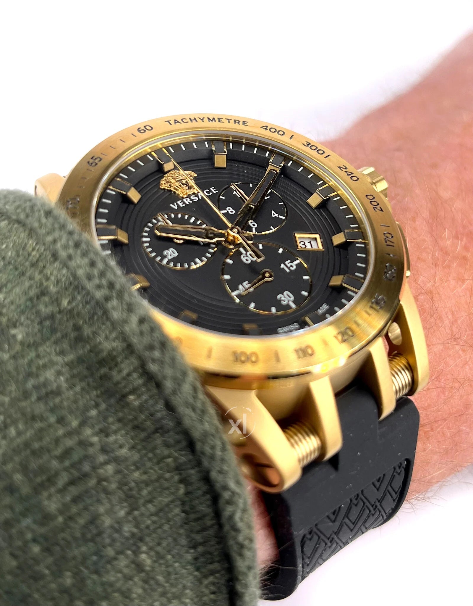Versace Sport Tech VE3E00321 Men's Swiss Chronograph Watch 45mm – As New VERSACE