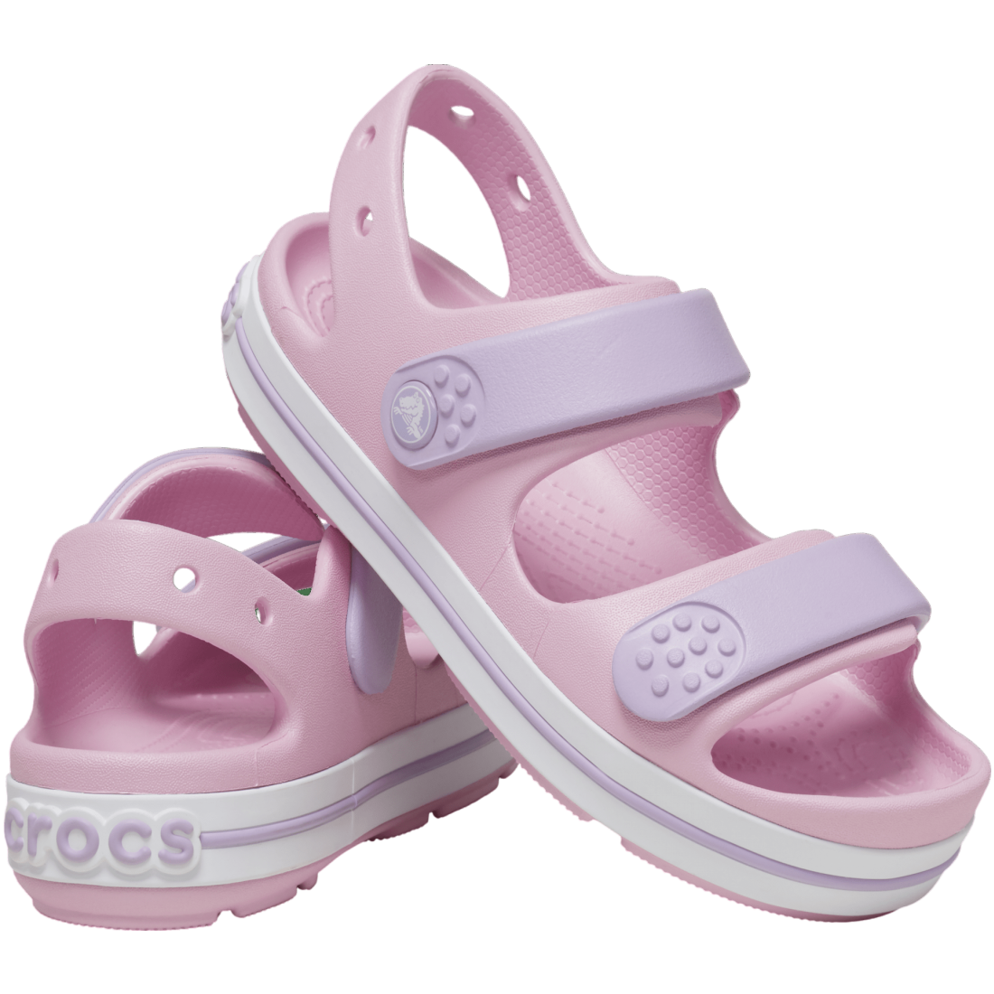 Crocs Girl Crocband Cruiser Sandal, Ballerina/Lavender - J2 / EU 34 CROCS