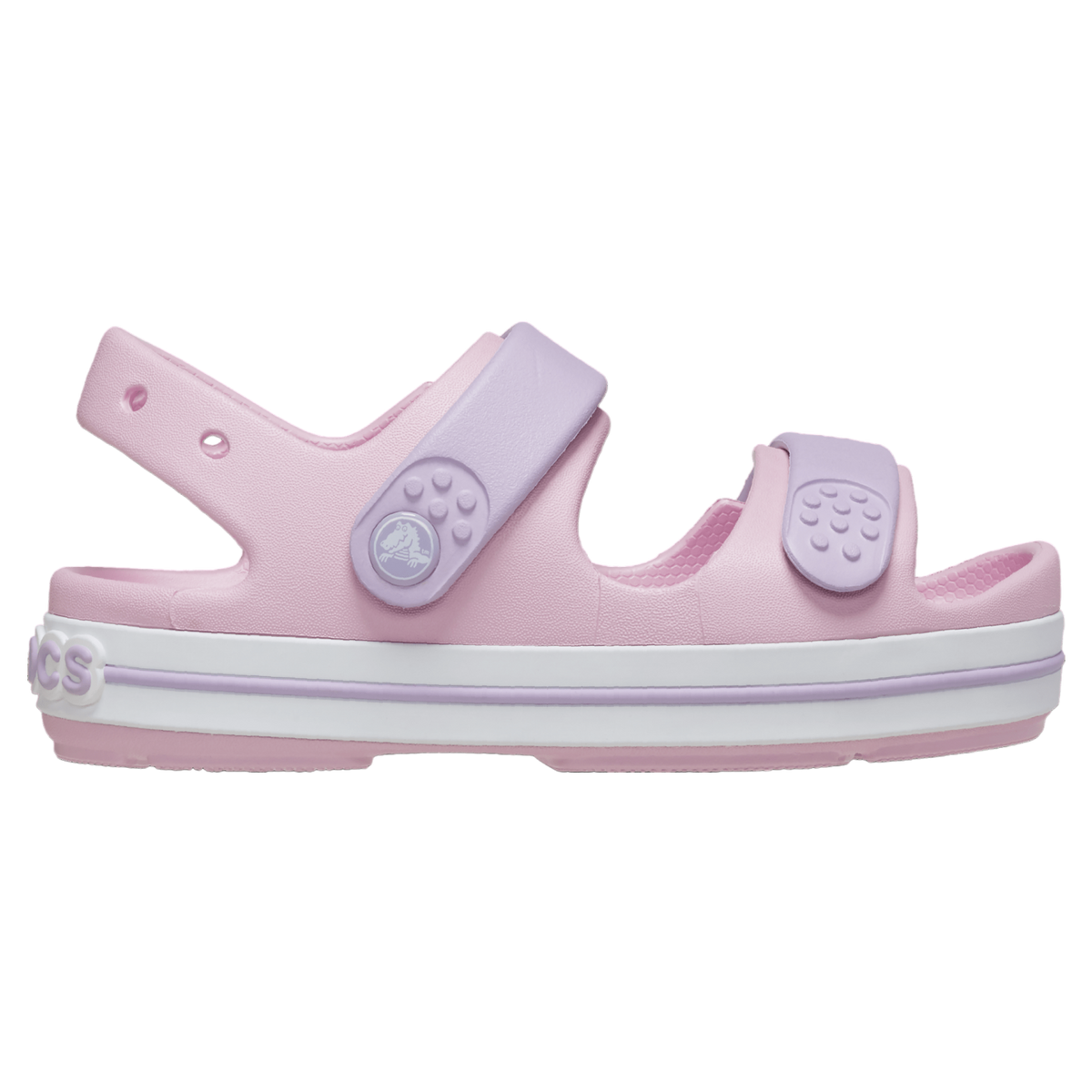 Crocs Girl Crocband Cruiser Sandal, Ballerina/Lavender - J1 / EU 33 CROCS