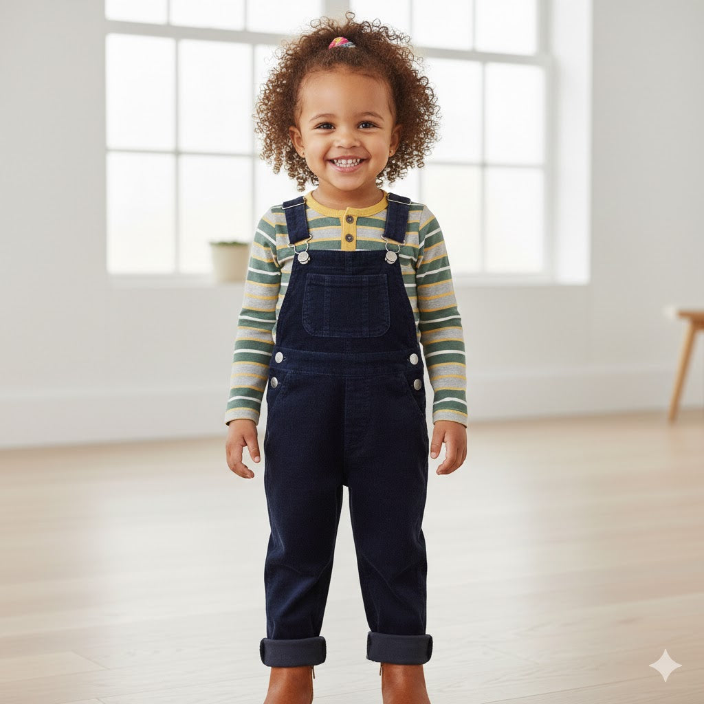 Pekkle Kids' 2-Piece Corduroy Overall Set Mr Bargain