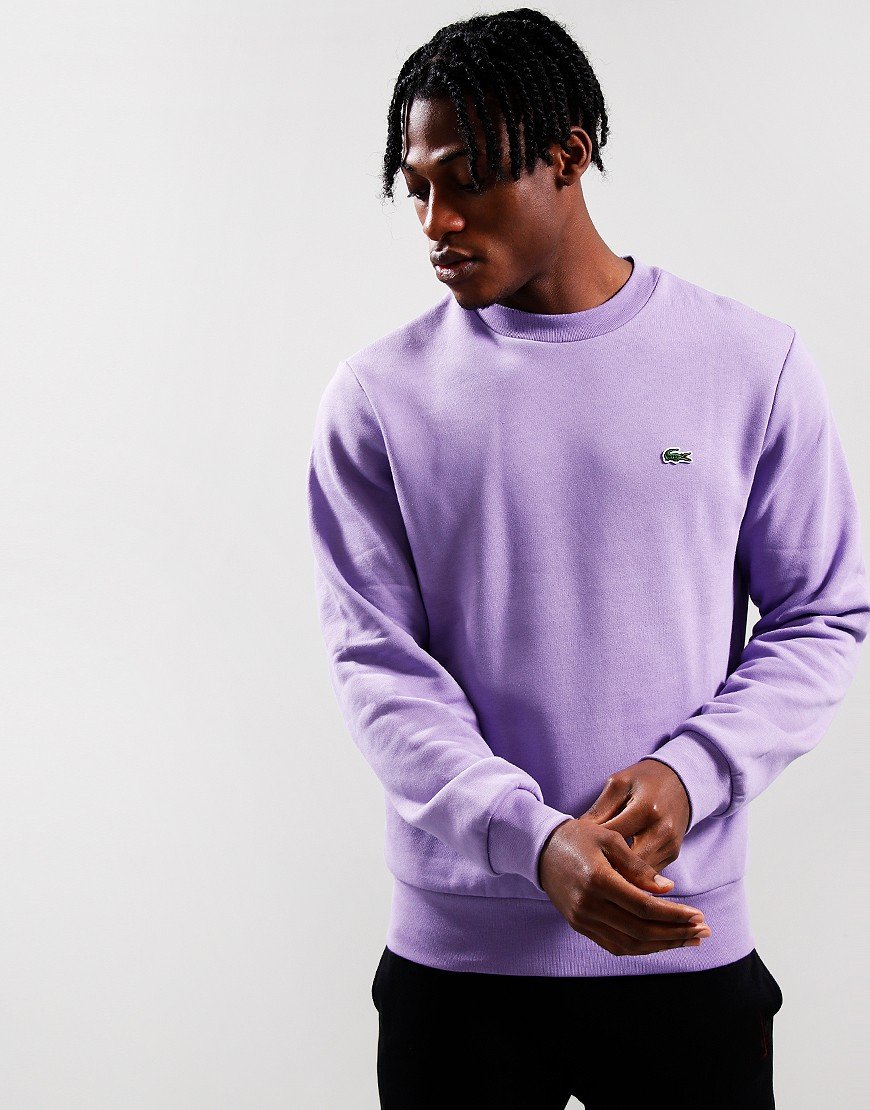Lacoste Men's Essential Nb Crew Neck Sweat, Purple, X-Large Lacoste