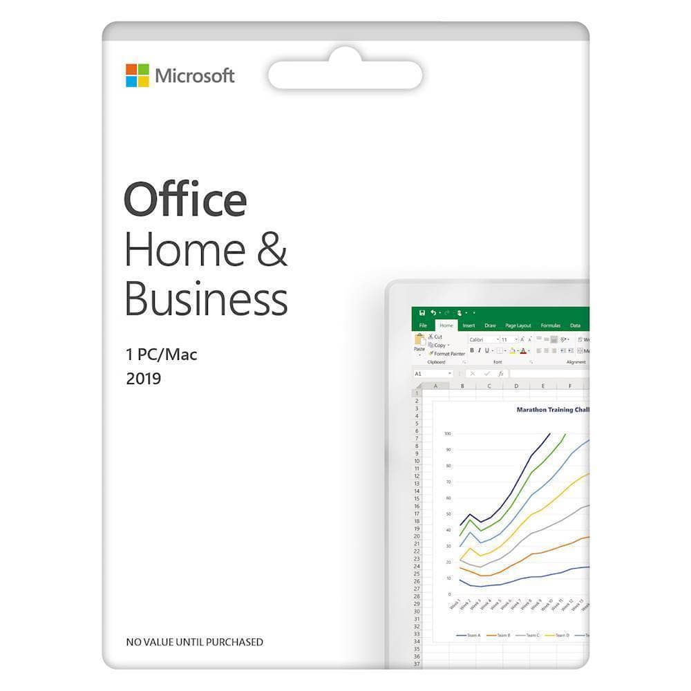 Microsoft Office Home & Business 2019 for 1 PC or Mac - Product Key Card MICROSOFT