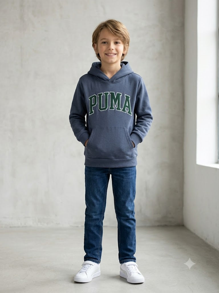 PUMA Boys' Varsity Arch Logo Fleece Hoodie Puma