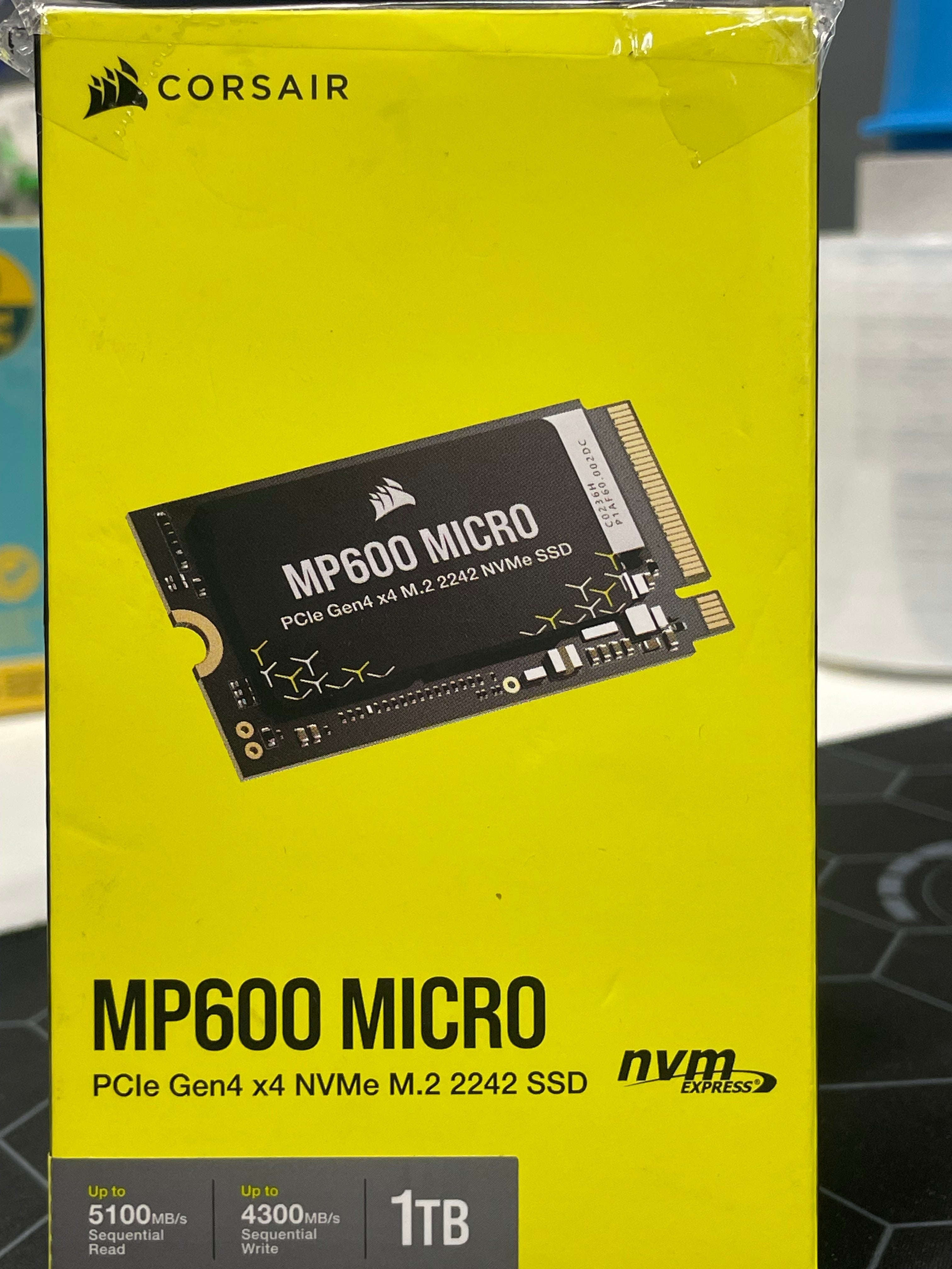 CORSAIR MP600 Micro 1TB M.2 2242 PCIe Gen4 NVMe SSD – As New CORSAIR