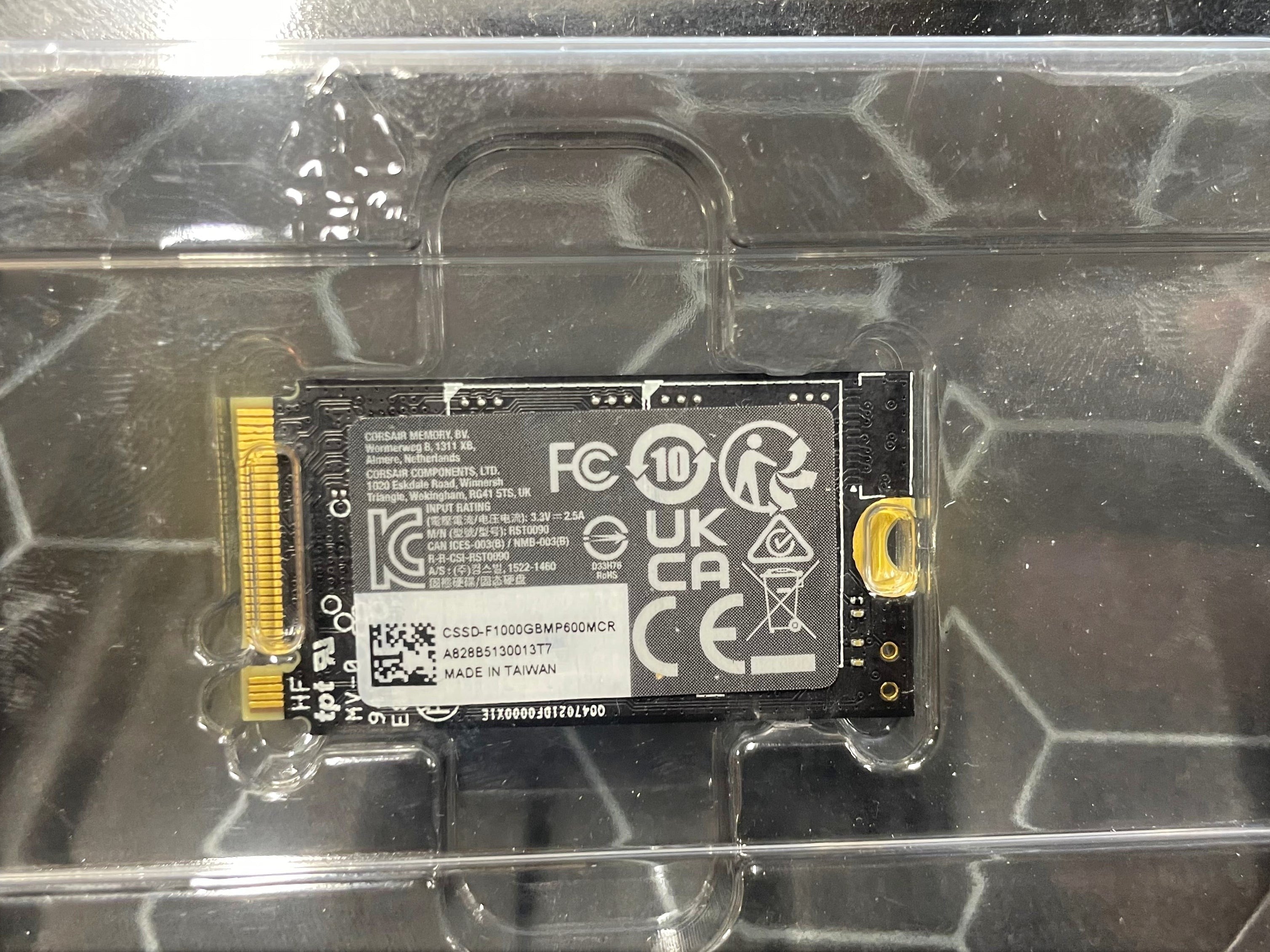 CORSAIR MP600 Micro 1TB M.2 2242 PCIe Gen4 NVMe SSD – As New CORSAIR