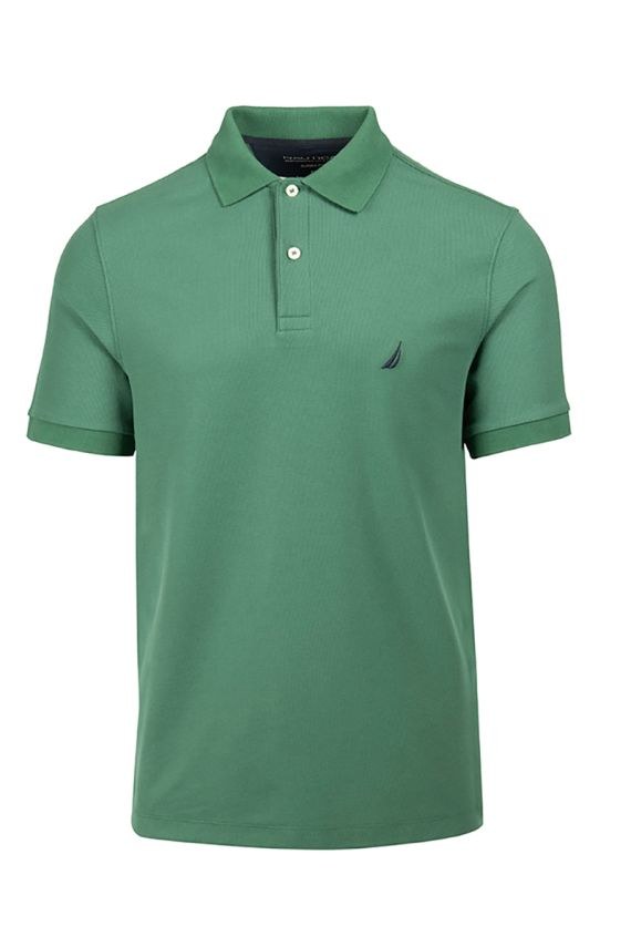 Nautica Men's SS Deck J-Class Performance Polo Shirt, Hunter Green, L Nautica
