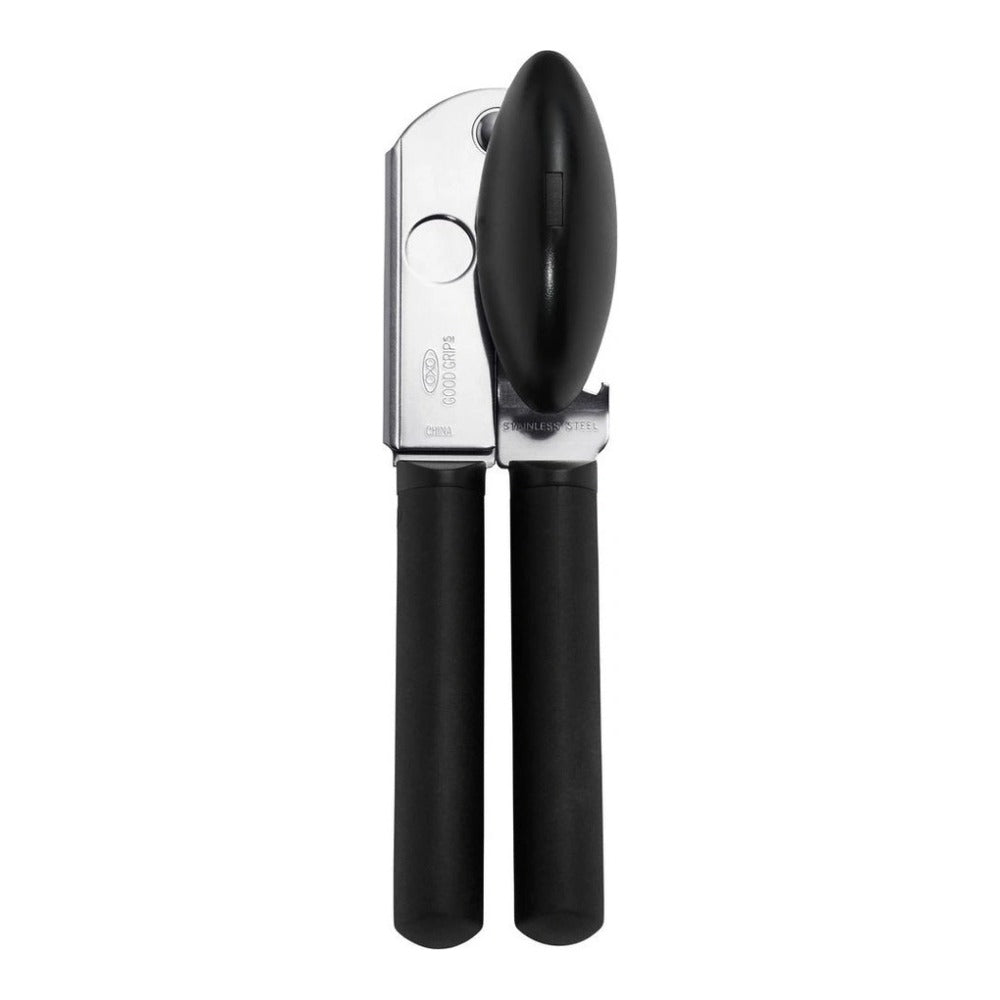 OXO Good Grips Soft Handled Stainless Steel Can Opener with Bottle Opener - Black OXO