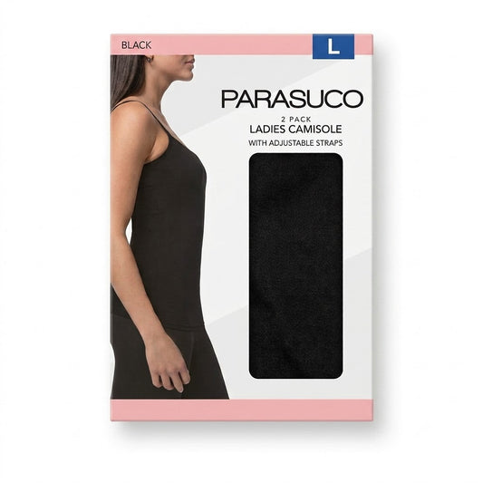 Parasuco 2 x Ladie's Camisole With Adjustable Straps Large Size Parasuco