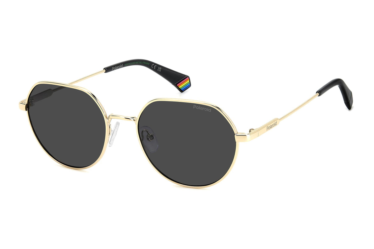 Polaroid PLD 6236/S/X RHL/M9 Polarised Sunglasses Gold Black/Grey – 145-54-18 Mr Bargain