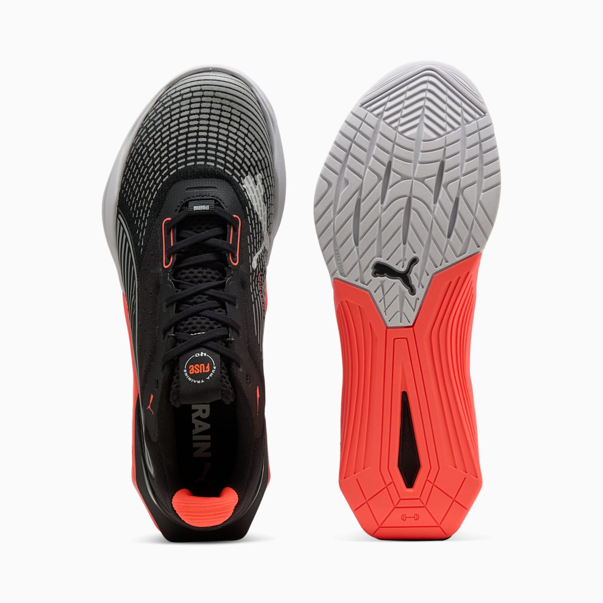 Puma Fuse 4.0 Sneaker, PUMA Black/PUMA White/Glowing Red/Gray Echo, US 10.5, EU 44 Puma