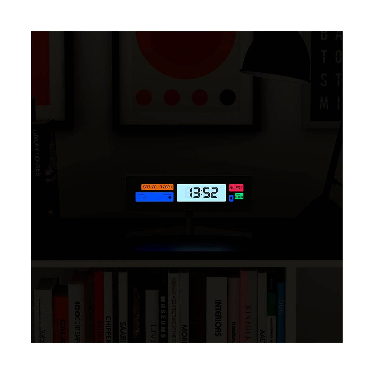 Newgate Supergenius LCD Alarm Clock - Matte White - As New - Refurbished Newgate