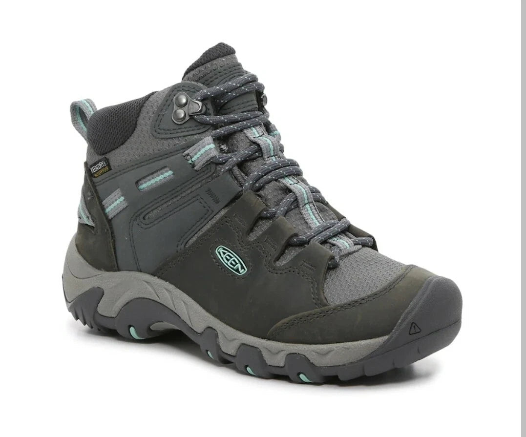 KEEN Women Steens Mid WP Steel Grey Size 7 US Keen