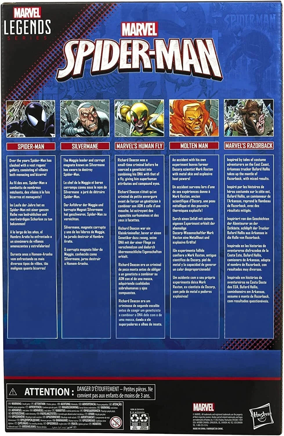 Hasbro Marvel Legends Series Spider-Man Multipack, 6-Inch-Scale Collectible Action Figures with 14 Accessories, Toys for Kids Ages 4 and Up (F3479) AMAZON CONTAINER 2