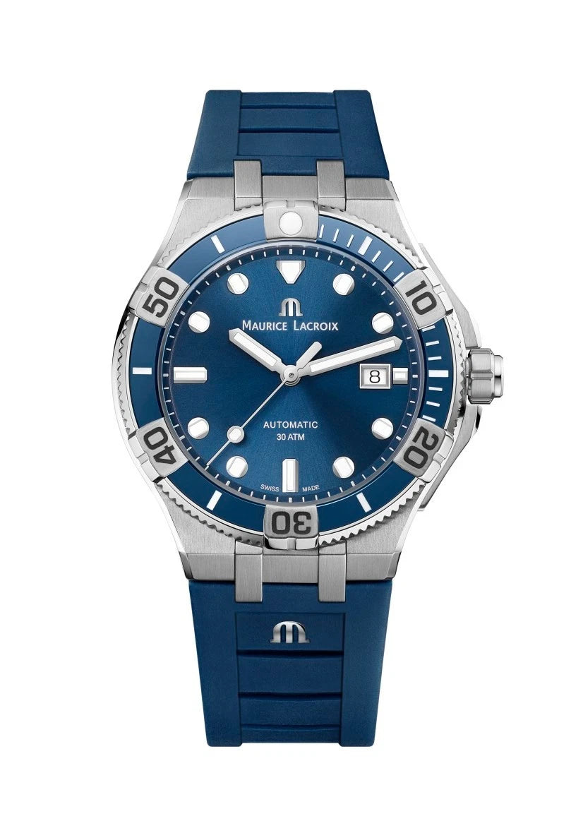 Maurice Lacroix AIKON Venturer 43mm Automatic Blue Dial Diver Watch AI6058 – Excellent Condition