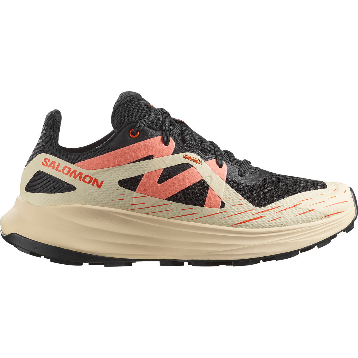 Salomon Ultra Flow W Women's Trail Running and Hiking Shoe, Black/Tender Peach/Fusion Coral, EU 42 Salomon