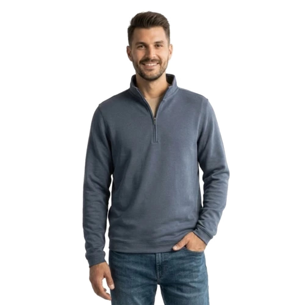 Scott Barber Men's 1/4 Zip Sweater Navy Blue - Small Scott Barber